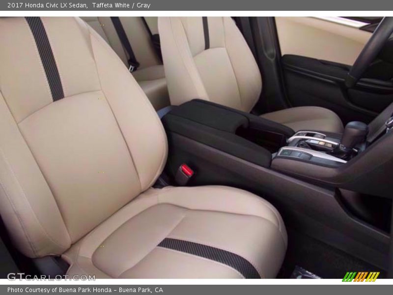 Taffeta White / Gray 2017 Honda Civic LX Sedan