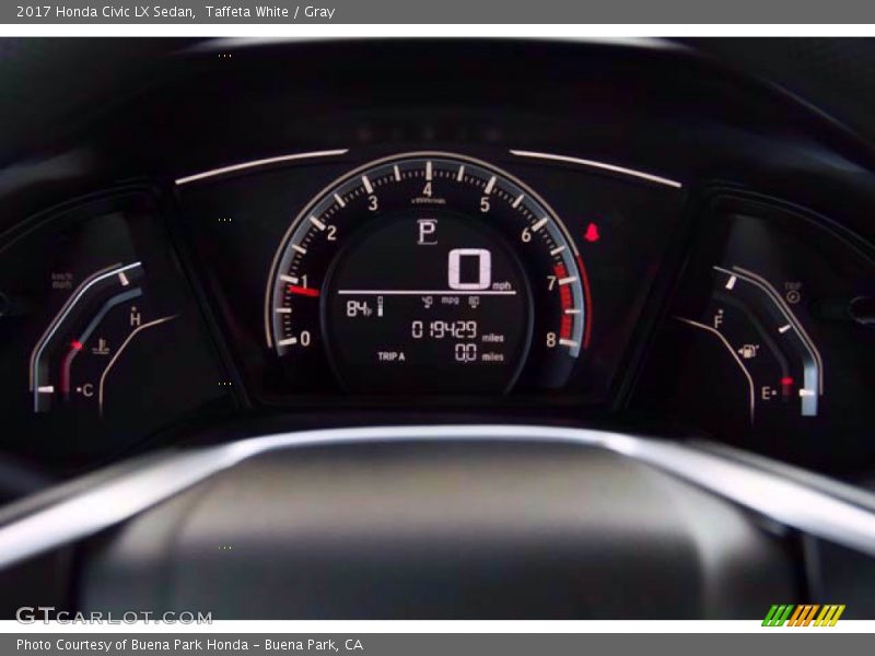 Taffeta White / Gray 2017 Honda Civic LX Sedan