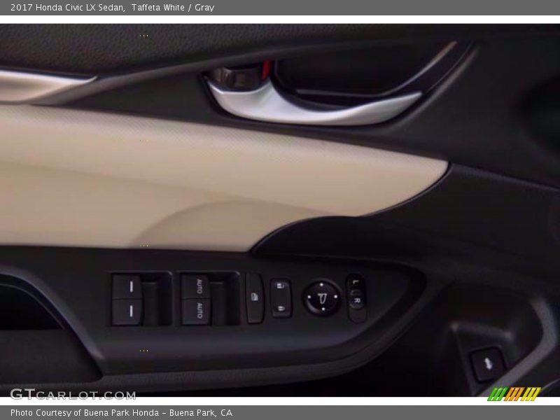 Taffeta White / Gray 2017 Honda Civic LX Sedan