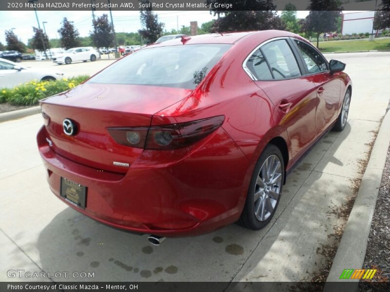 Soul Red Crystal Metallic / Greige 2020 Mazda MAZDA3 Preferred Sedan AWD
