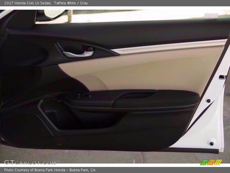 Taffeta White / Gray 2017 Honda Civic LX Sedan