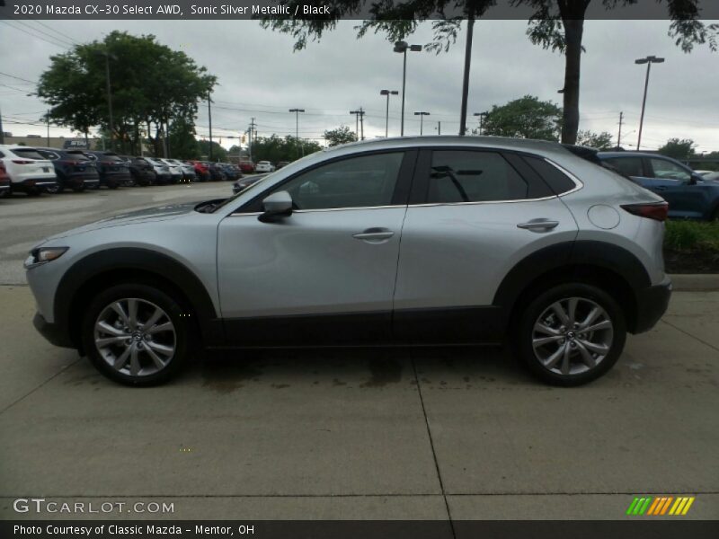 Sonic Silver Metallic / Black 2020 Mazda CX-30 Select AWD