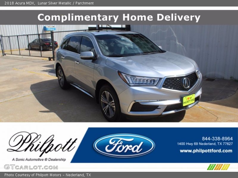 Lunar Silver Metallic / Parchment 2018 Acura MDX