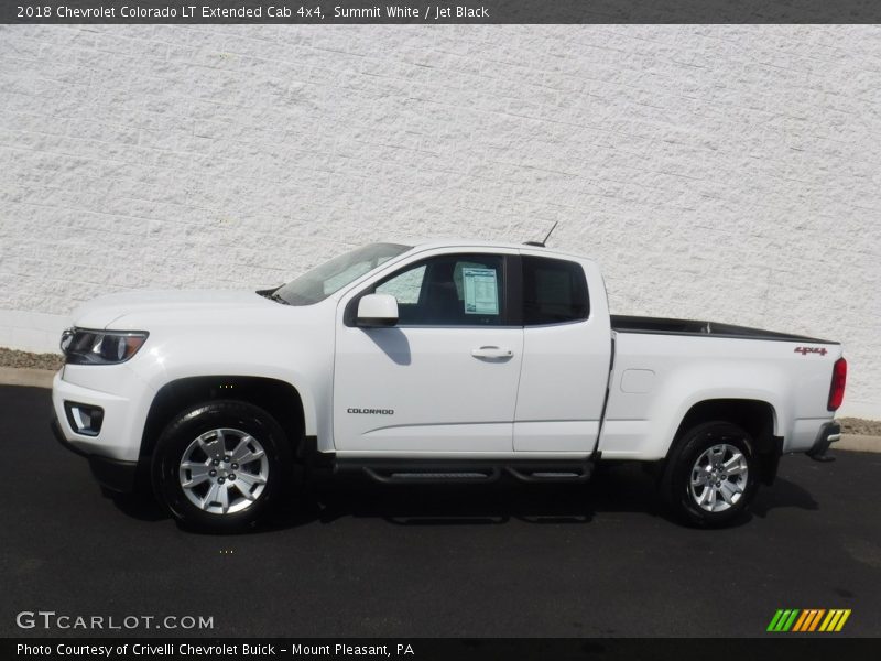 Summit White / Jet Black 2018 Chevrolet Colorado LT Extended Cab 4x4