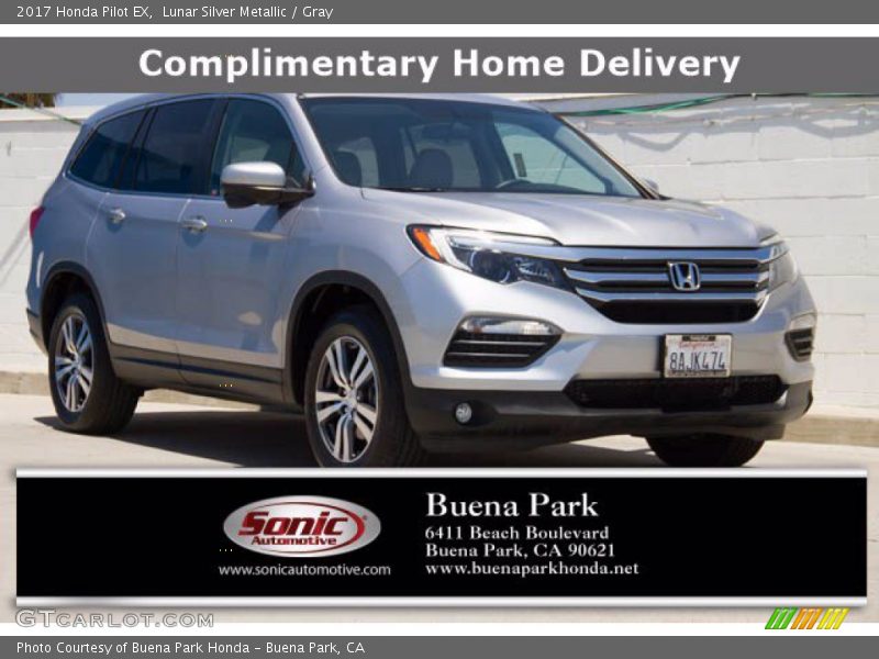 Lunar Silver Metallic / Gray 2017 Honda Pilot EX