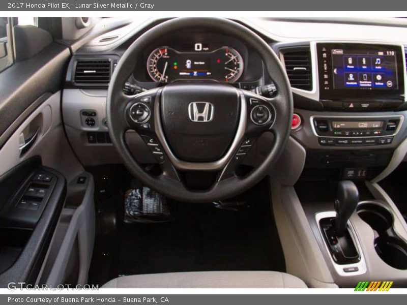 Lunar Silver Metallic / Gray 2017 Honda Pilot EX