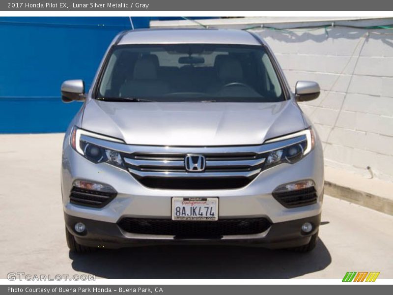 Lunar Silver Metallic / Gray 2017 Honda Pilot EX