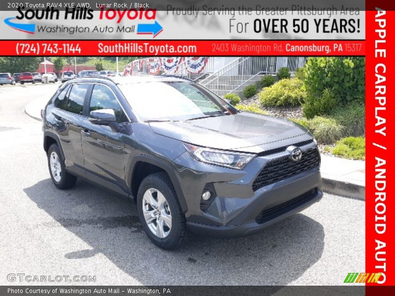 Lunar Rock / Black 2020 Toyota RAV4 XLE AWD