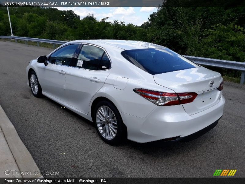 Platinum White Pearl / Black 2020 Toyota Camry XLE AWD