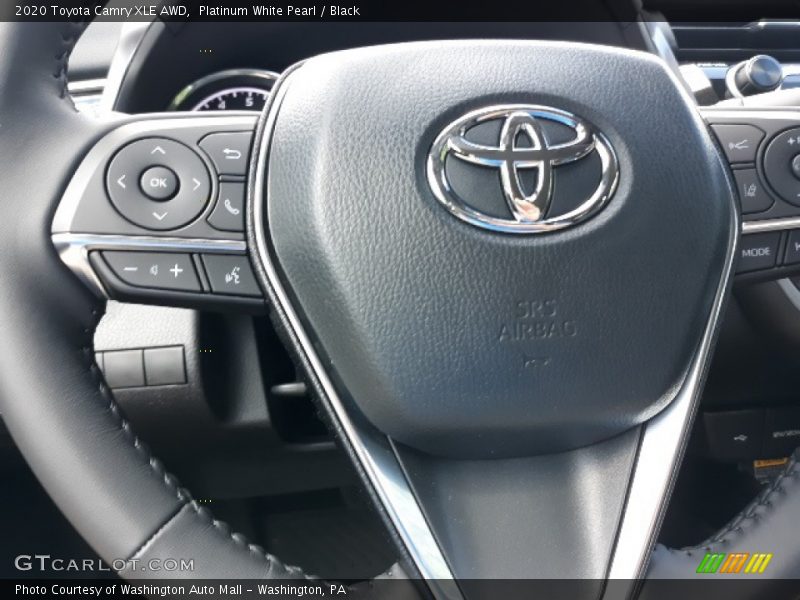 Platinum White Pearl / Black 2020 Toyota Camry XLE AWD
