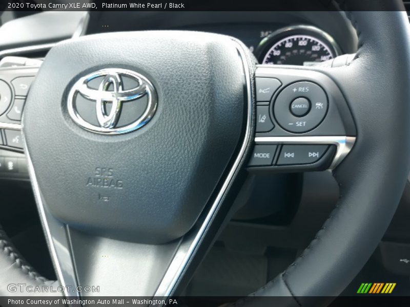 Platinum White Pearl / Black 2020 Toyota Camry XLE AWD