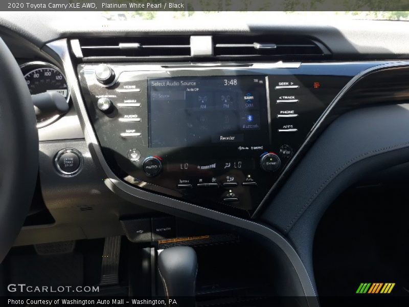 Platinum White Pearl / Black 2020 Toyota Camry XLE AWD