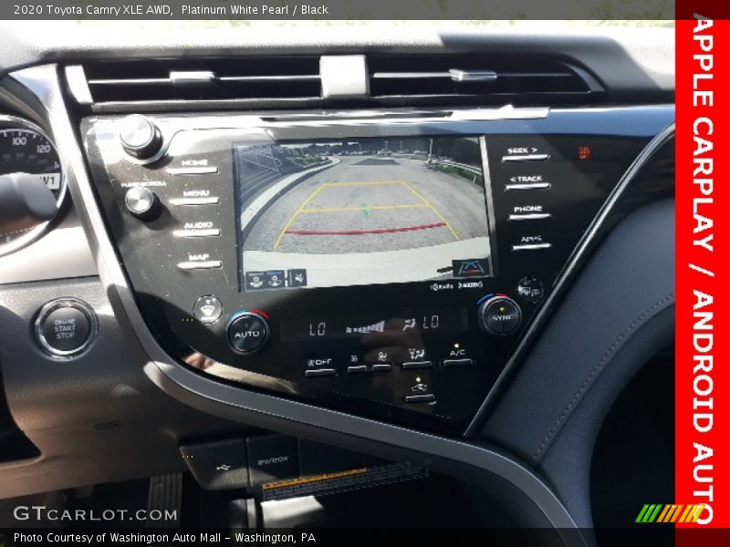 Platinum White Pearl / Black 2020 Toyota Camry XLE AWD