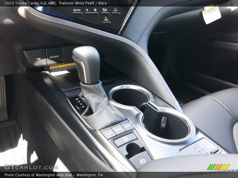 Platinum White Pearl / Black 2020 Toyota Camry XLE AWD