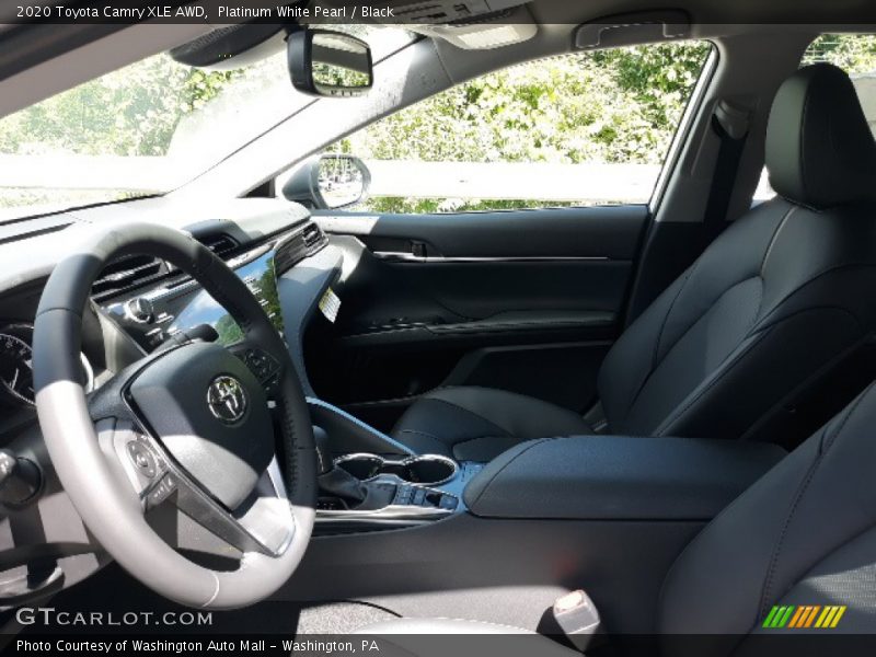 Platinum White Pearl / Black 2020 Toyota Camry XLE AWD