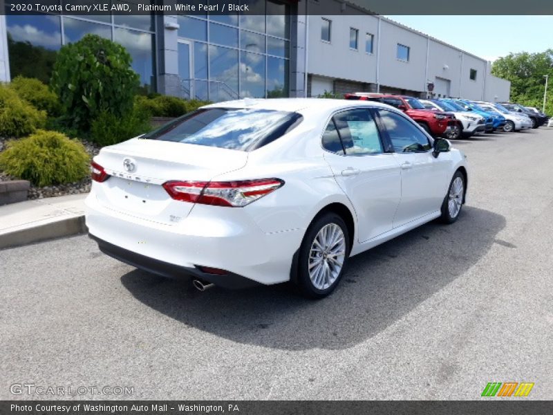 Platinum White Pearl / Black 2020 Toyota Camry XLE AWD