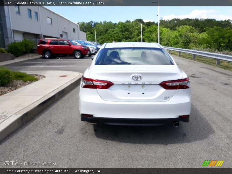 Platinum White Pearl / Black 2020 Toyota Camry XLE AWD