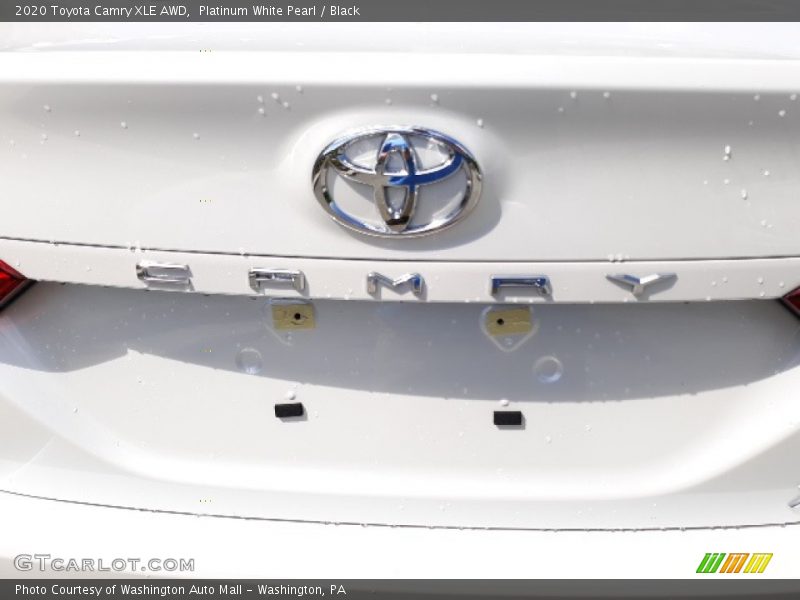 Platinum White Pearl / Black 2020 Toyota Camry XLE AWD