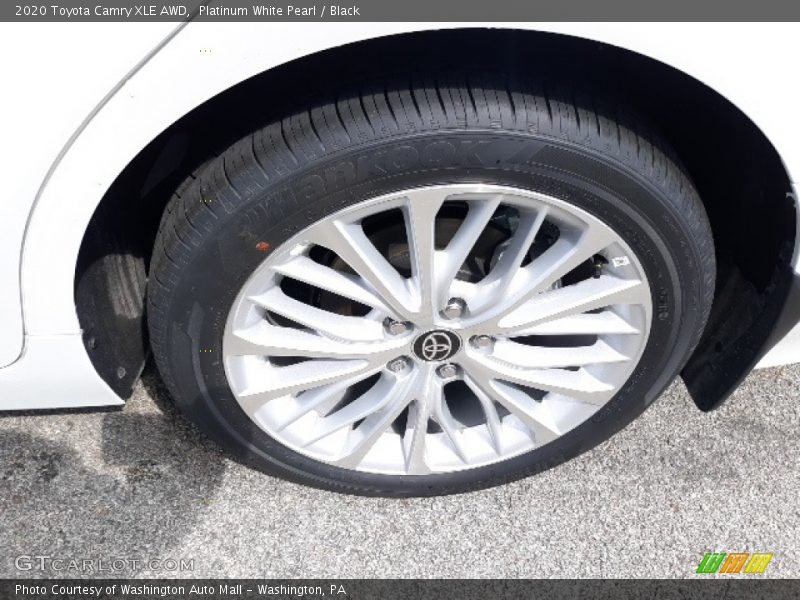 Platinum White Pearl / Black 2020 Toyota Camry XLE AWD