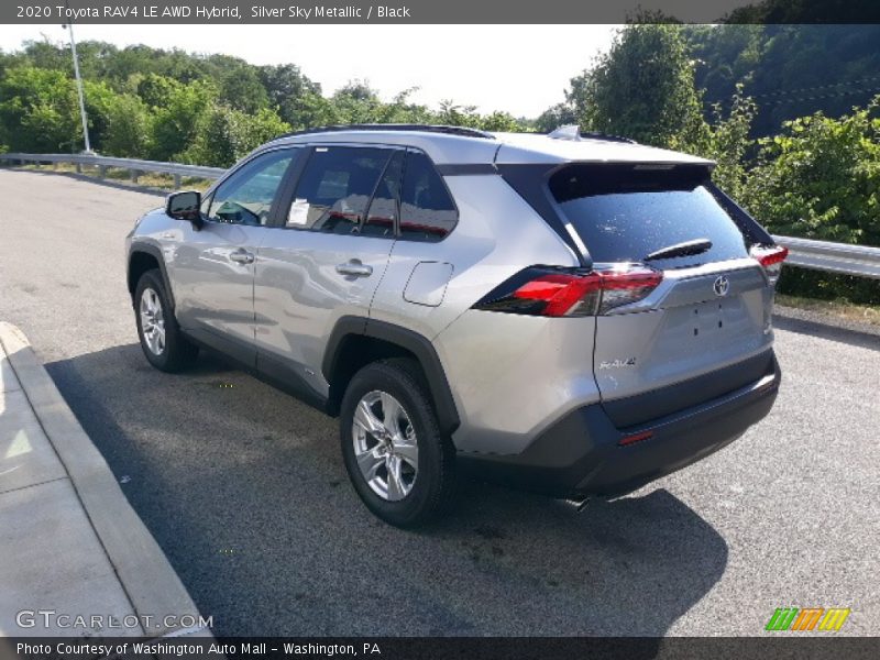 Silver Sky Metallic / Black 2020 Toyota RAV4 LE AWD Hybrid