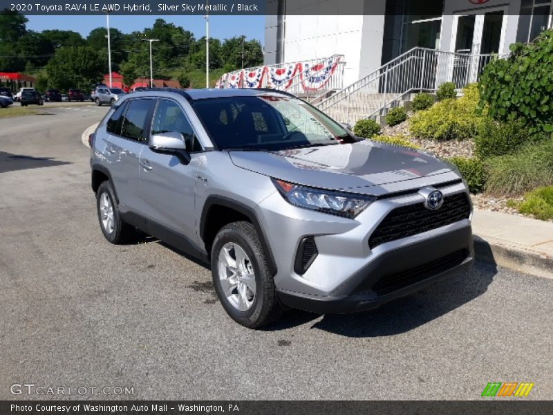 Silver Sky Metallic / Black 2020 Toyota RAV4 LE AWD Hybrid