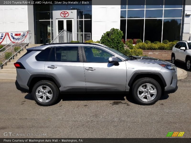 Silver Sky Metallic / Black 2020 Toyota RAV4 LE AWD Hybrid