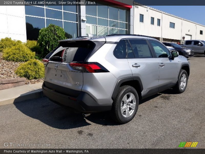 Silver Sky Metallic / Black 2020 Toyota RAV4 LE AWD Hybrid