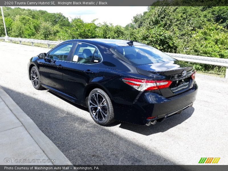 Midnight Black Metallic / Black 2020 Toyota Camry Hybrid SE