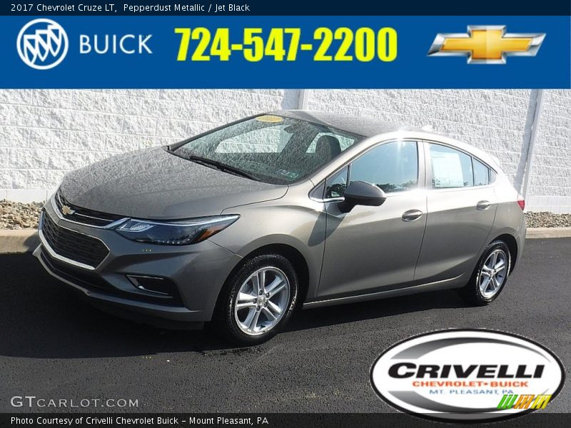 Pepperdust Metallic / Jet Black 2017 Chevrolet Cruze LT