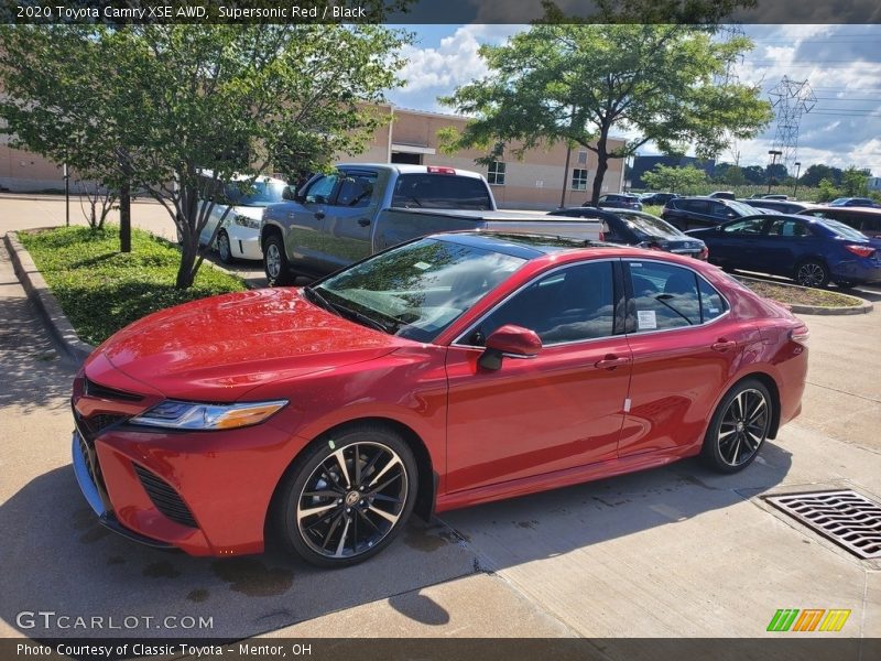 Supersonic Red / Black 2020 Toyota Camry XSE AWD