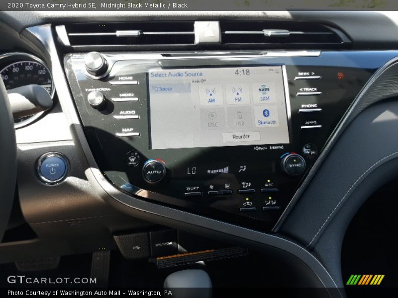 Midnight Black Metallic / Black 2020 Toyota Camry Hybrid SE