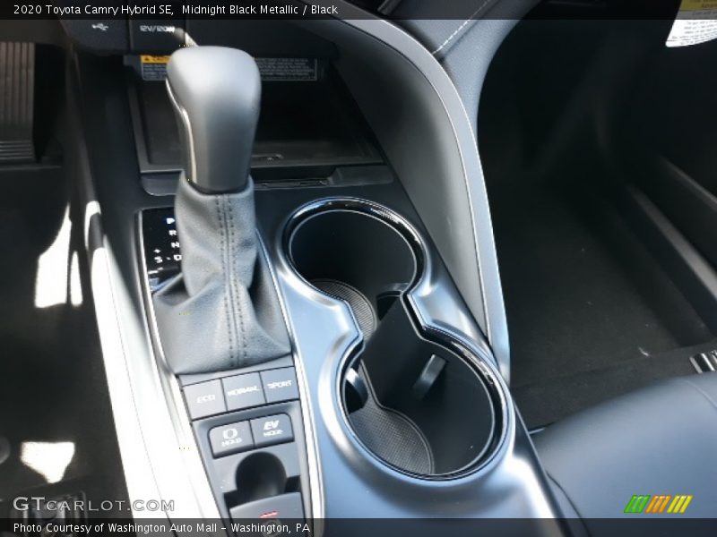 Midnight Black Metallic / Black 2020 Toyota Camry Hybrid SE