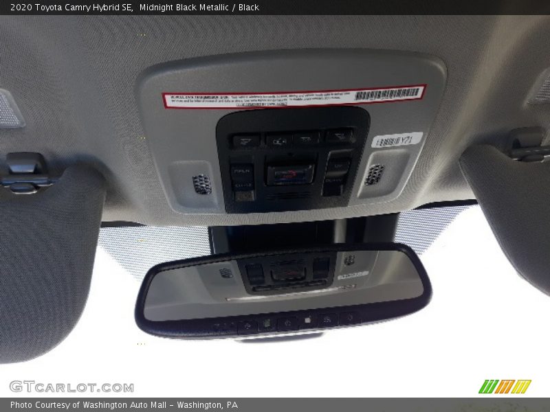 Midnight Black Metallic / Black 2020 Toyota Camry Hybrid SE