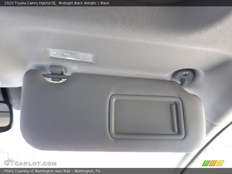 Midnight Black Metallic / Black 2020 Toyota Camry Hybrid SE