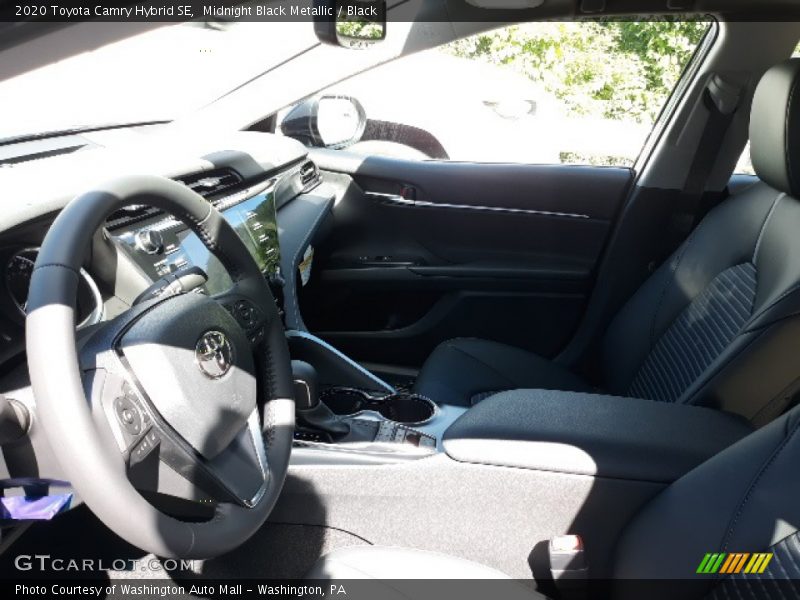Midnight Black Metallic / Black 2020 Toyota Camry Hybrid SE