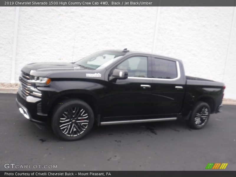 Black / Jet Black/Umber 2019 Chevrolet Silverado 1500 High Country Crew Cab 4WD
