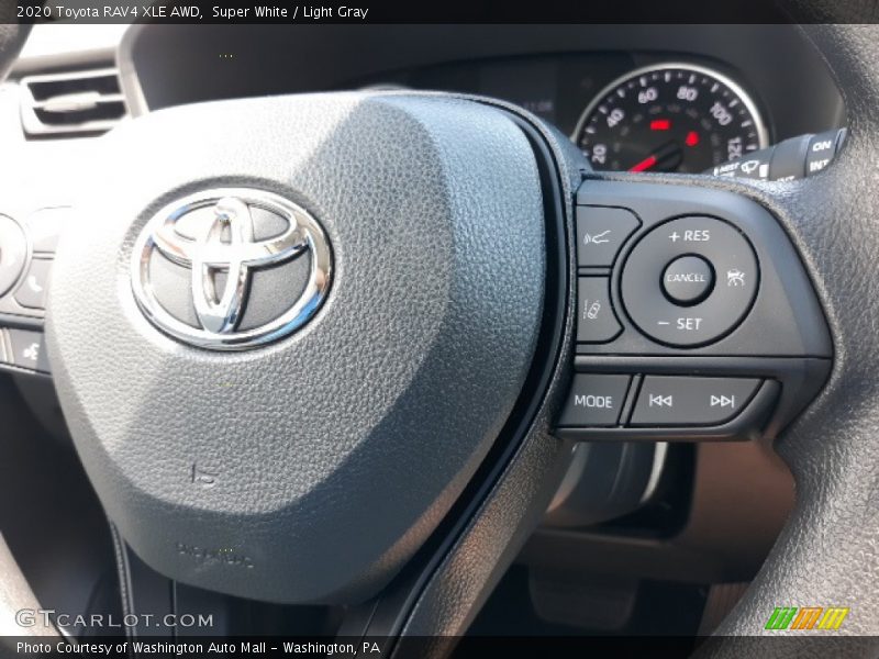 Super White / Light Gray 2020 Toyota RAV4 XLE AWD