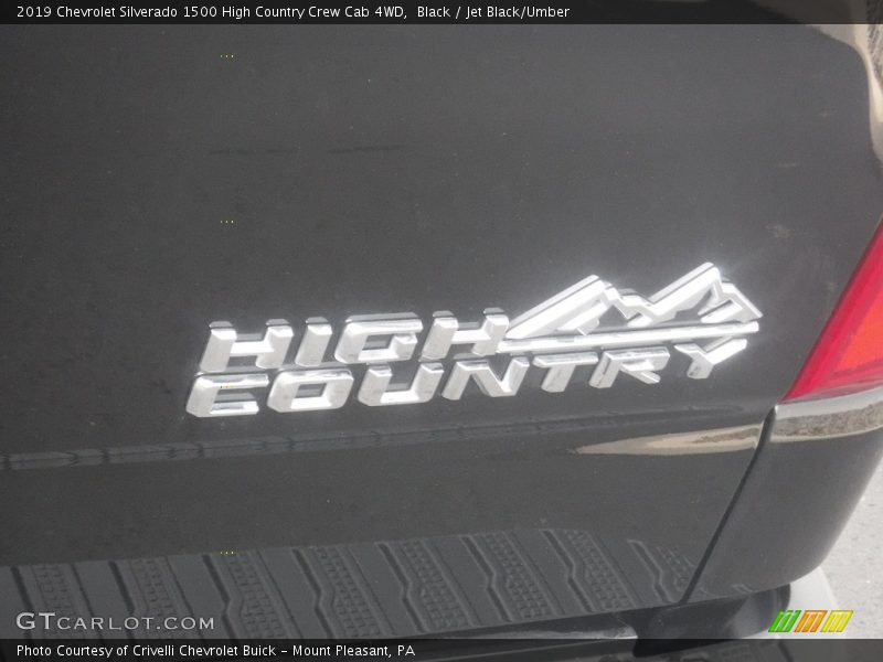 Black / Jet Black/Umber 2019 Chevrolet Silverado 1500 High Country Crew Cab 4WD