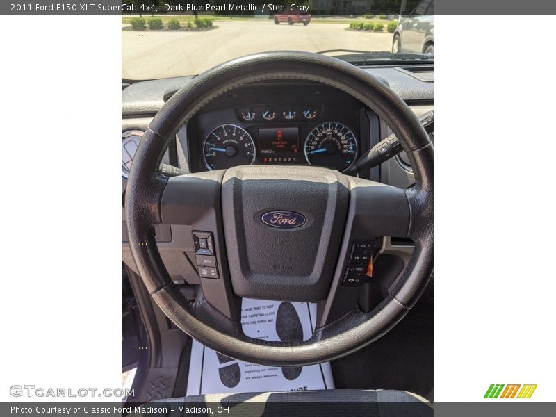 Dark Blue Pearl Metallic / Steel Gray 2011 Ford F150 XLT SuperCab 4x4