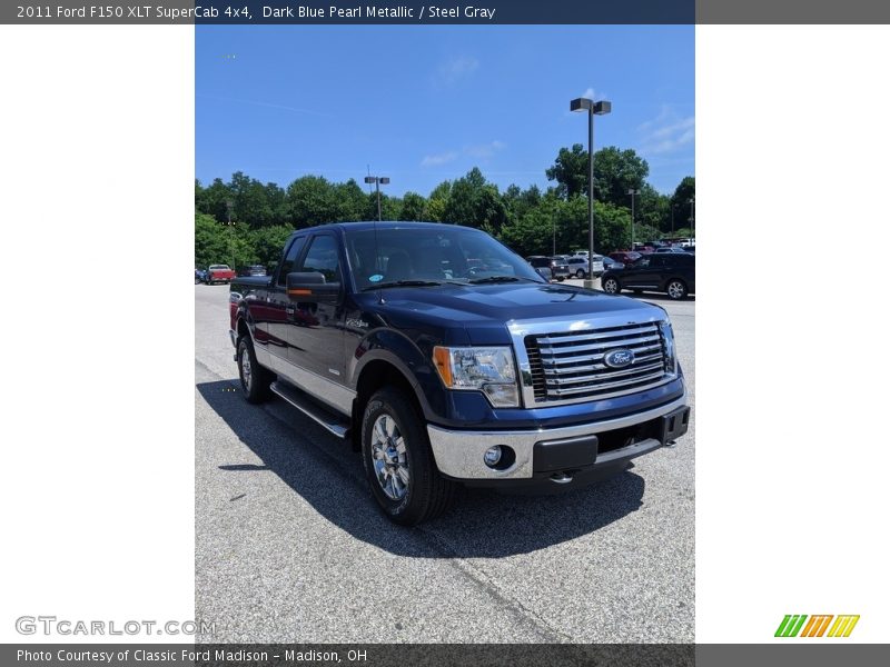 Dark Blue Pearl Metallic / Steel Gray 2011 Ford F150 XLT SuperCab 4x4