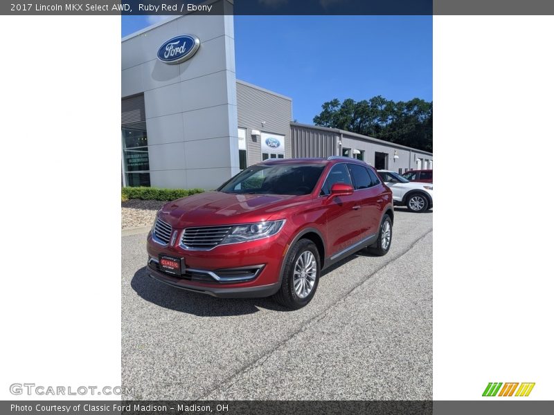 Ruby Red / Ebony 2017 Lincoln MKX Select AWD
