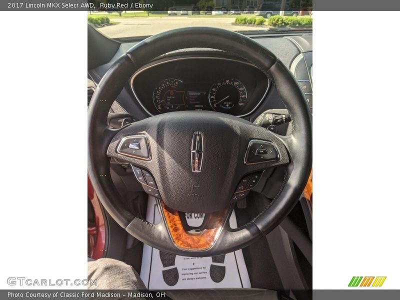 Ruby Red / Ebony 2017 Lincoln MKX Select AWD