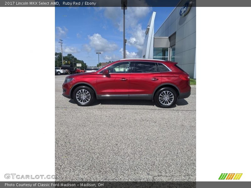 Ruby Red / Ebony 2017 Lincoln MKX Select AWD
