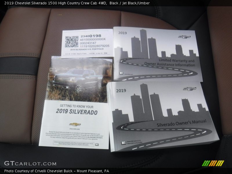 Black / Jet Black/Umber 2019 Chevrolet Silverado 1500 High Country Crew Cab 4WD