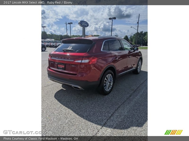 Ruby Red / Ebony 2017 Lincoln MKX Select AWD
