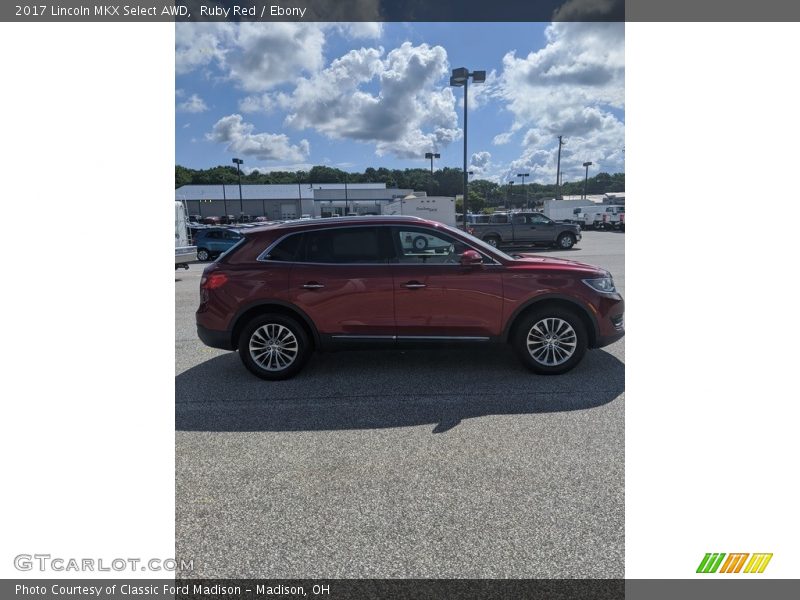 Ruby Red / Ebony 2017 Lincoln MKX Select AWD