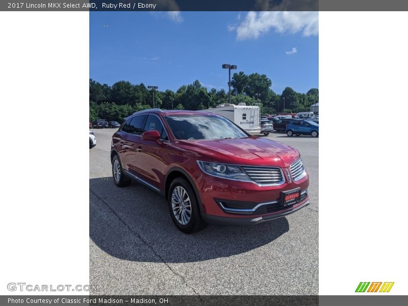 Ruby Red / Ebony 2017 Lincoln MKX Select AWD