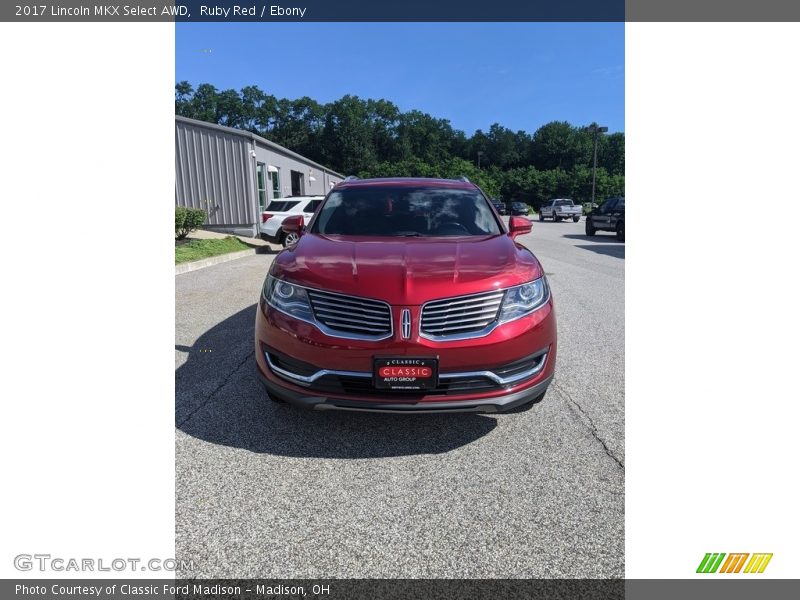 Ruby Red / Ebony 2017 Lincoln MKX Select AWD