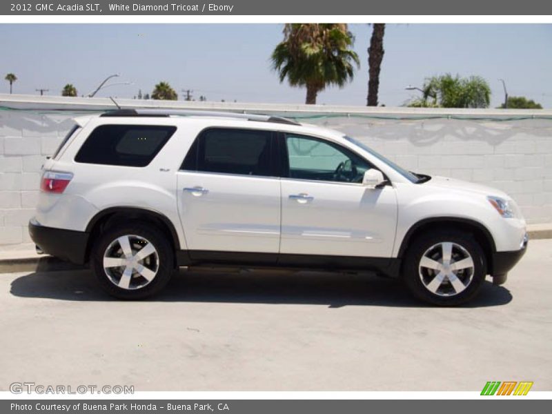 White Diamond Tricoat / Ebony 2012 GMC Acadia SLT