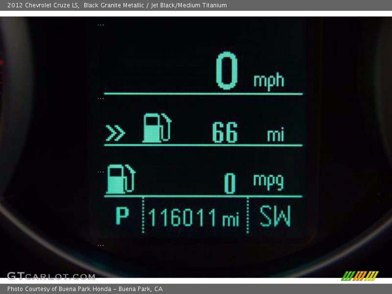 Black Granite Metallic / Jet Black/Medium Titanium 2012 Chevrolet Cruze LS